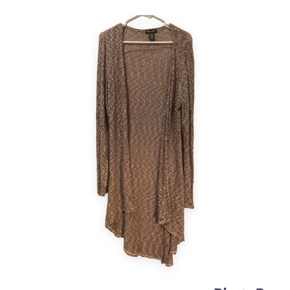 About A Girl Los Angeles Cardigan Sweater Women’s Size‎ Large Brown - Picture 1 of 6